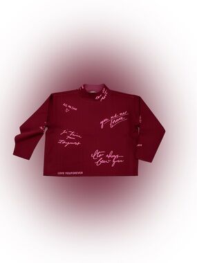 New with Tag! Maeve Anthropologie Burgundy Mock Neck Love Sweater Carys sz L